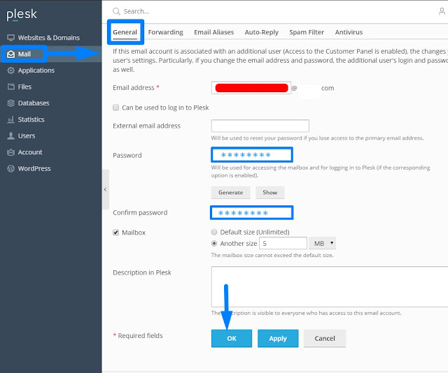 Ubah Password Email Plesk
