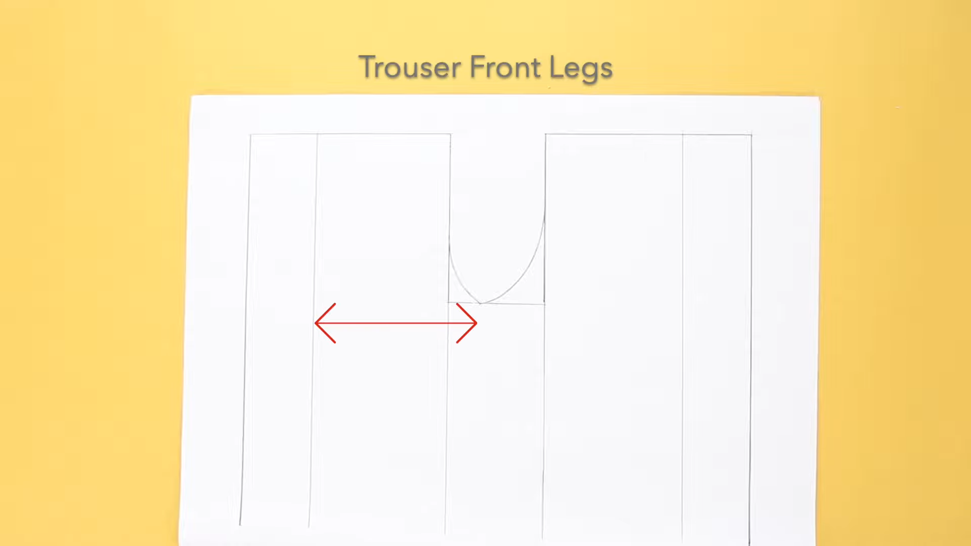 Wrap Pants Sewing Pattern - Trouser Front Legs