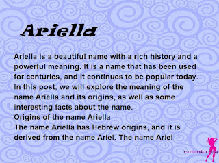 meaning of the name "Ariella"
