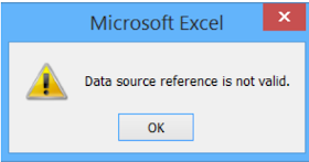 ¿Por qué Excel me dice que la referencia no es valida?