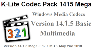 تحميل برنامج الملتيميديا تشغيل الصوت والفيديو K-Lite Codec Pack 1415 Mega للويندوز والأندرويد