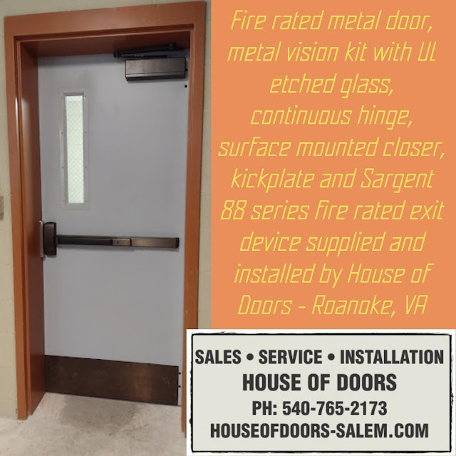 Fire door and hardware