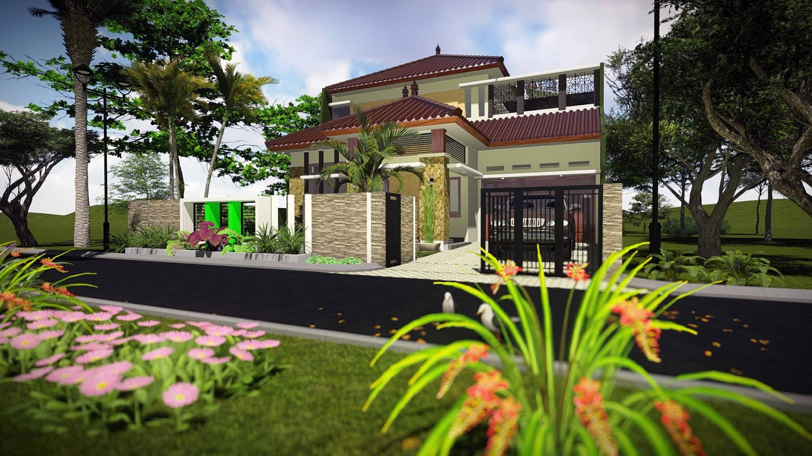 Desain Rumah Mewah Type 340 2 Lantai NgGambarOmahcom Desain Rumah Online