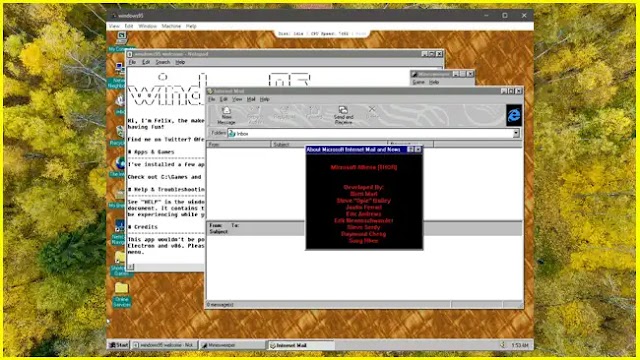 Windows 95 Easter Egg found in Internet Mail and News after so many years