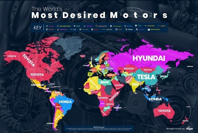 MISLIM DA ĆETE NA PRVU POGRIJEŠITI Mapa / Znate li koje je auto najpopularnije u svijetu, a koje u BiH?