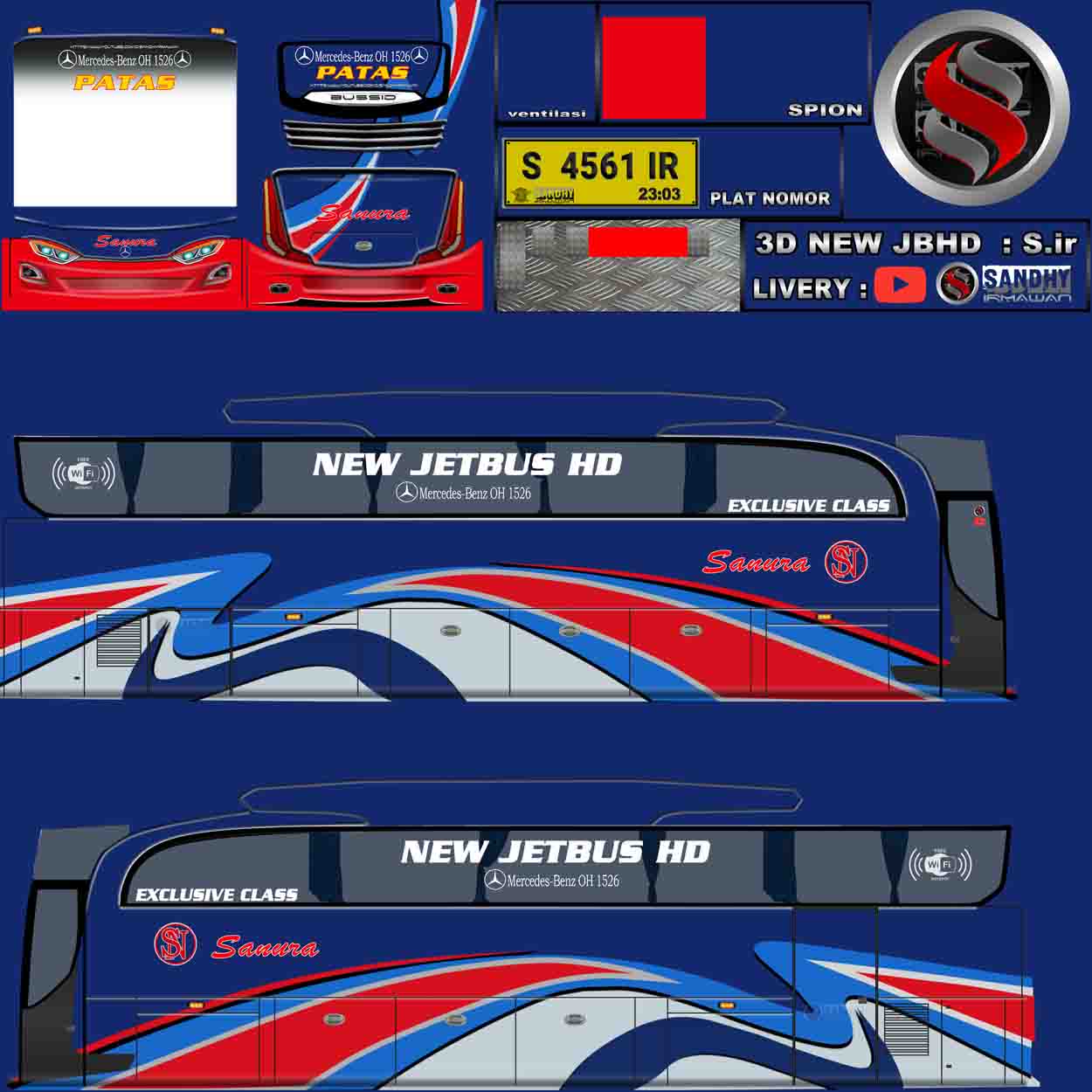 template bussid full strobo