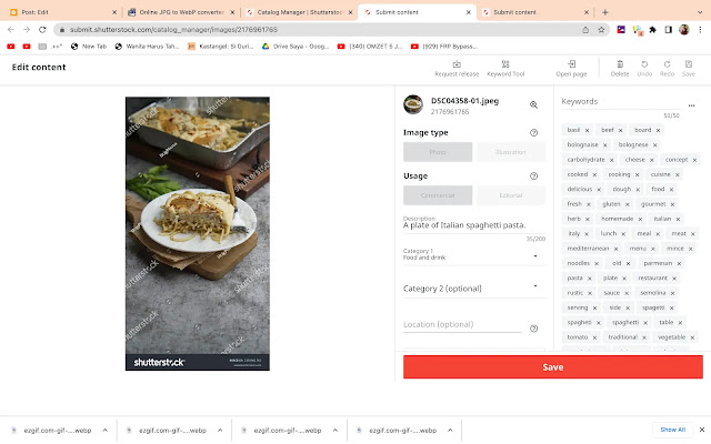 Cara Upload Foto, Isi Deskripsi dan Keyword di Shutterstock