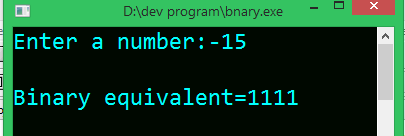 Write a program in C to Convert  Decimal to Binary number.