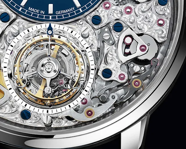 Detail of the Glashütte Original Senator Chronometer Tourbillon Limited Edition