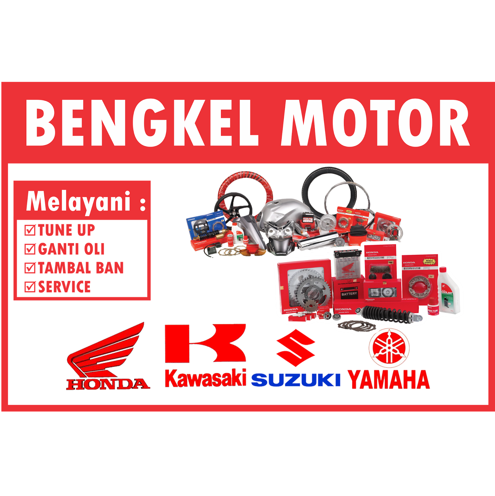 Membuat Desain banner Bengkel Motor dengan COREL DRAW 