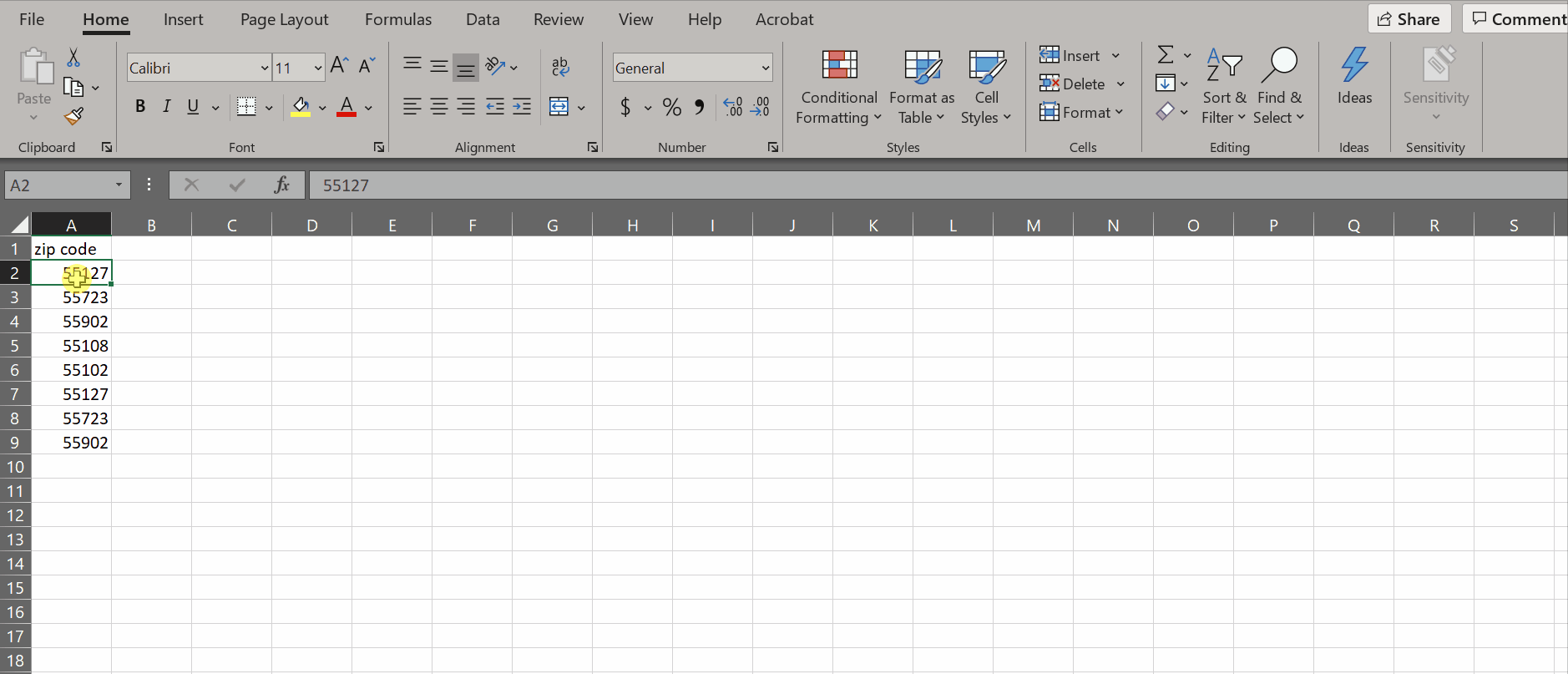 animation of showing counties for each zip