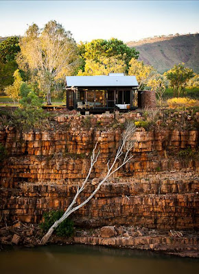 One of the three new cliff side retreats overloking The Chamberlain Gorge below