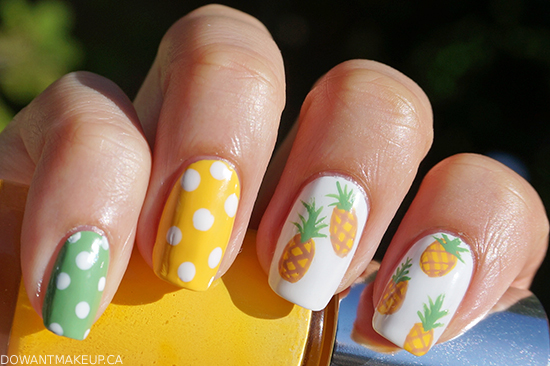 Yellow Coffin Shaped Nails With Pineapple Nail Art | Pineapple nails,  Coffin shape nails, Nail designs