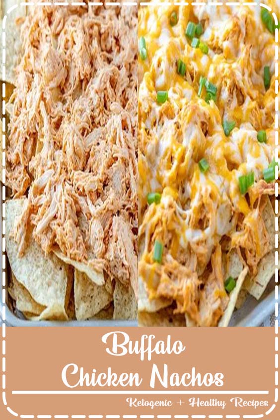 Crunchy tortilla chips are loaded with tender chicken, drenched in a spicy buffalo ranch sauce and smothered in cheese for the ultimate game day snack. These Buffalo Chicken Nachos are easy to whip up and are sure to please your hungry crowd! #appetizers #dinnerrecipes #nachos