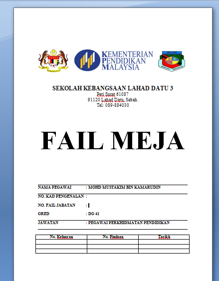 LoNgK@i_2U (*_*): Fail Meja Guru 2015 (Cover depan jer)