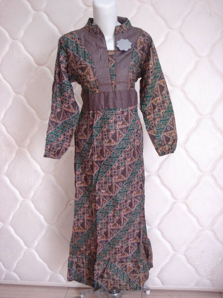 Gamis Batik Rumah Butik Bunda Raha Toko  Baju Batik 