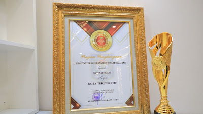 Pemerintah Kota Bekasi Raih Anugerah KOTA TERINOVATIF Peringkat Kedua Tingkat Nasional Tahun 2023