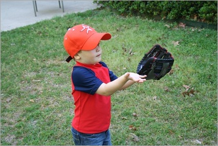 Playing baseball with Daddy 048