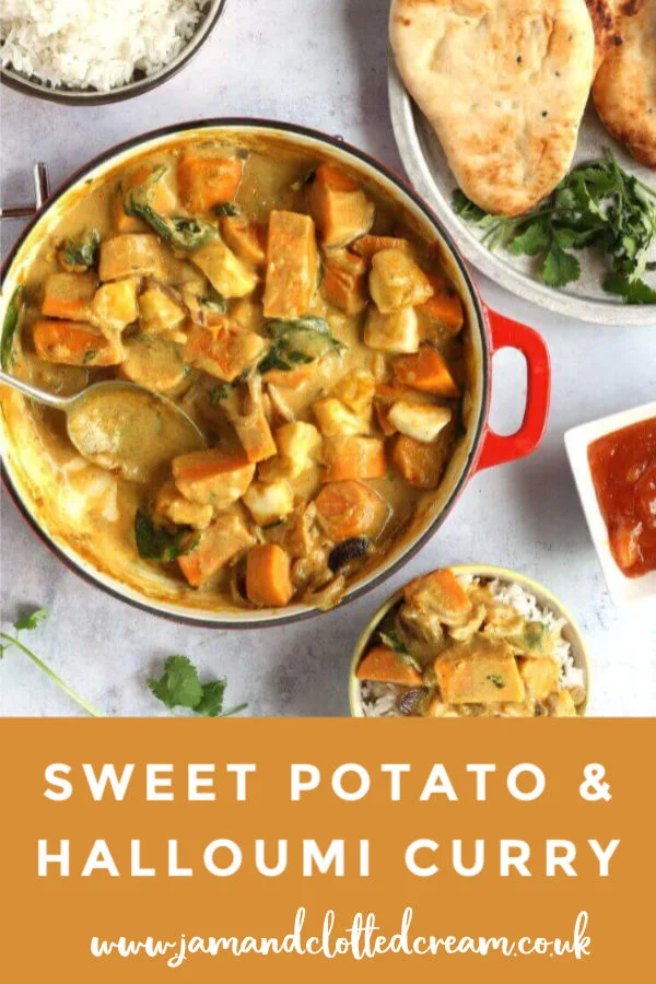 Sweet Potato and Halloumi Curry #curry #halloumicurry #sweetpotato