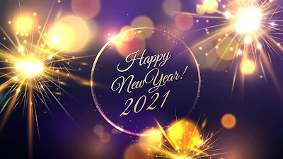 Happy New Year 2021 Fireworks Background