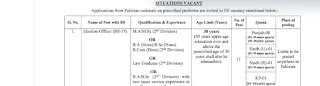 Election Commission  Pakistan Jobs