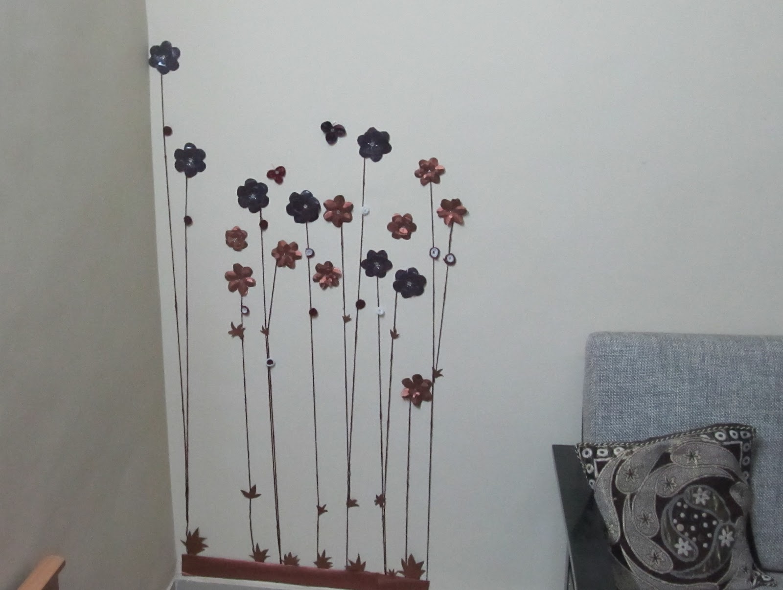 creative ideas  Paper  Flower wall  decor  
