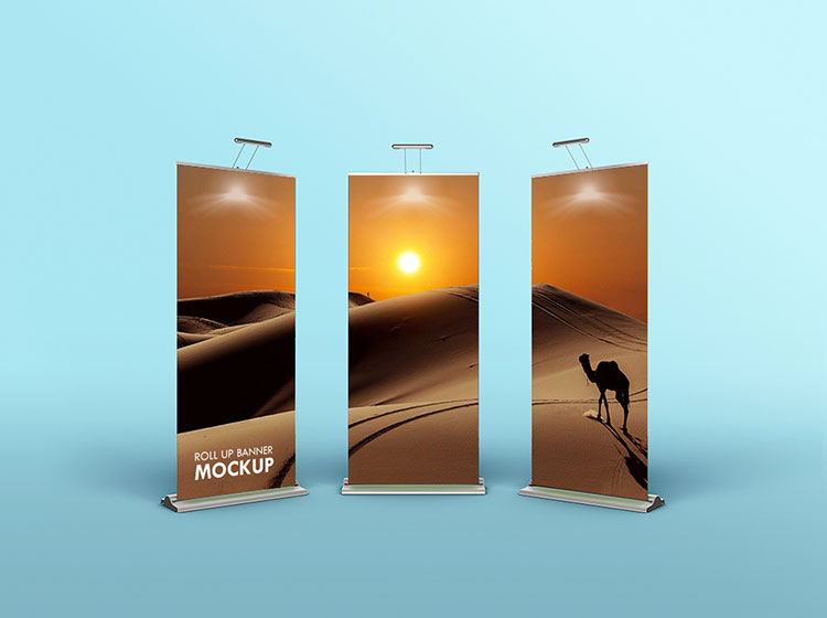 Free Roll-Up Banner Mockup