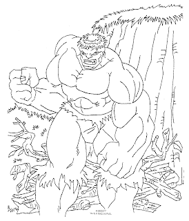 the incredible HULK the avengers coloring pages