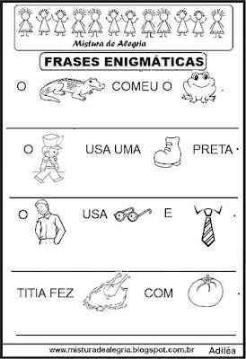 Escritas enigmáticas para alfabetização