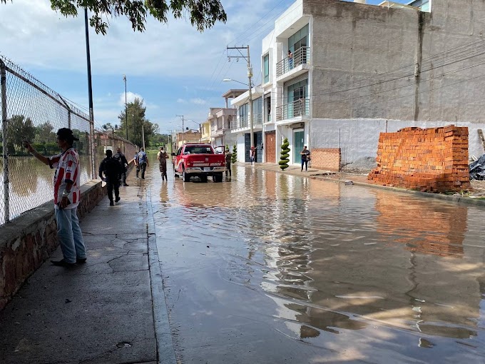 Fuerte lluvia provocó desbordamiento  del Río San Miguel