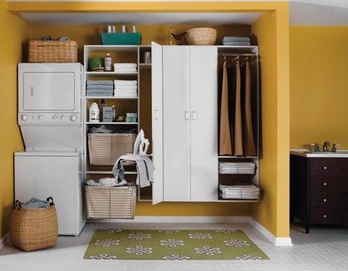 Laundry-room-cabinets-with-drying-rack