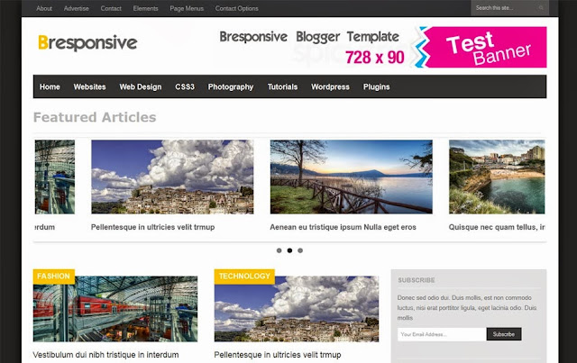 Bresponsive Blogger Template 2 column