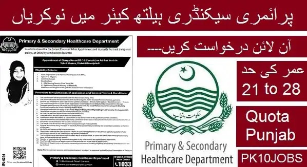 Job Details Primary And Secondary Healthcare Department