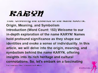 meaning of the name "KARYN"