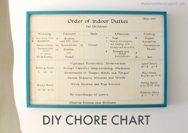 diy chore chart replica