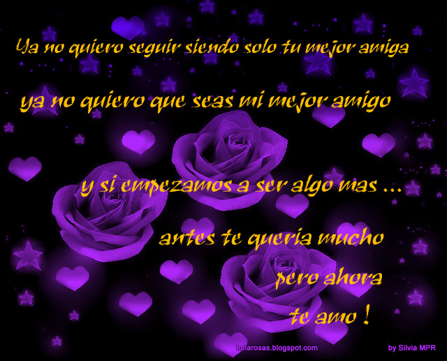 Corazones Y Rosas Con Frases De Amor - Imagen de amor de rosas y corazones con frase Imagens de Amor