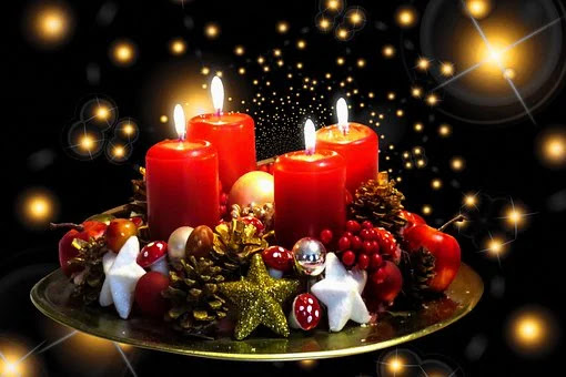 Advent wreath & candle