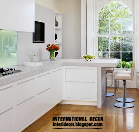 l-shaped kitchen designs, simple white kitchen