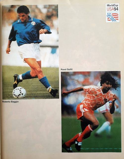 WORLD CUP USA 94  ROBERTO BAGGIO (ITALIA) DAN RUUD GULLIT (BELANDA)