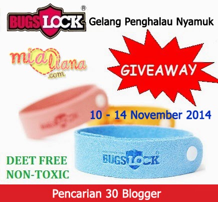 Giveaway Bugslock Gelang Penghalau Nyamuk Di Mialiana.com