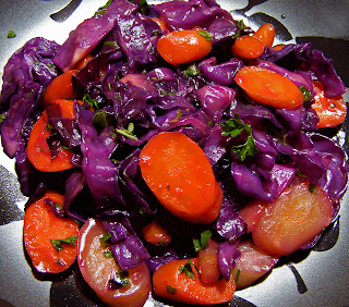 Carrots and Cabbage Plated