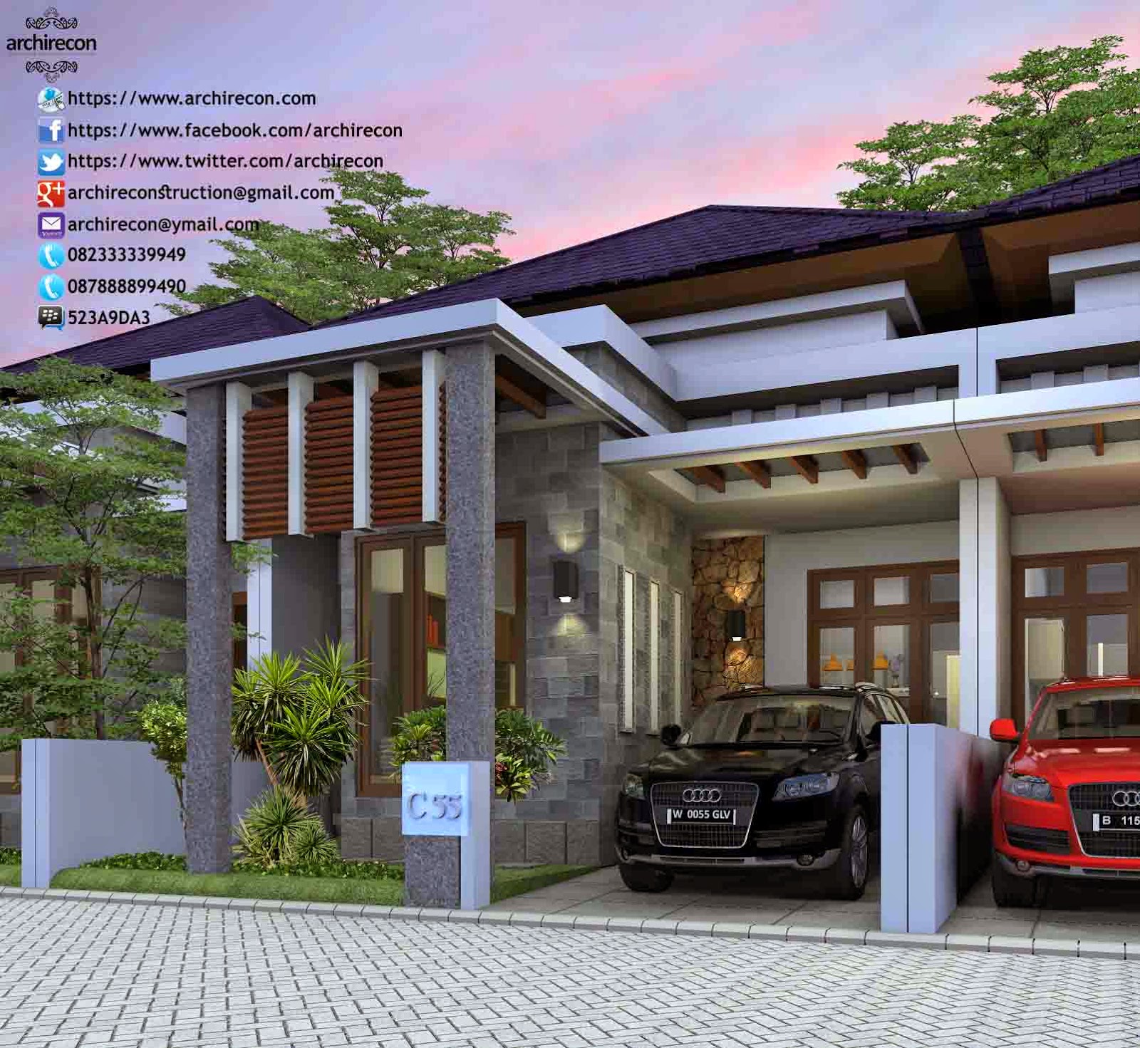 DESAIN RUMAH PERUMAHAN GREEN LAND VILLA 082333339949 Archirecon