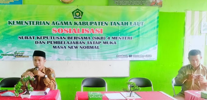 Sosialisasikan SKB 4 Menteri, Kasi Penmad Pinta Madrasah Pedomani Aturan