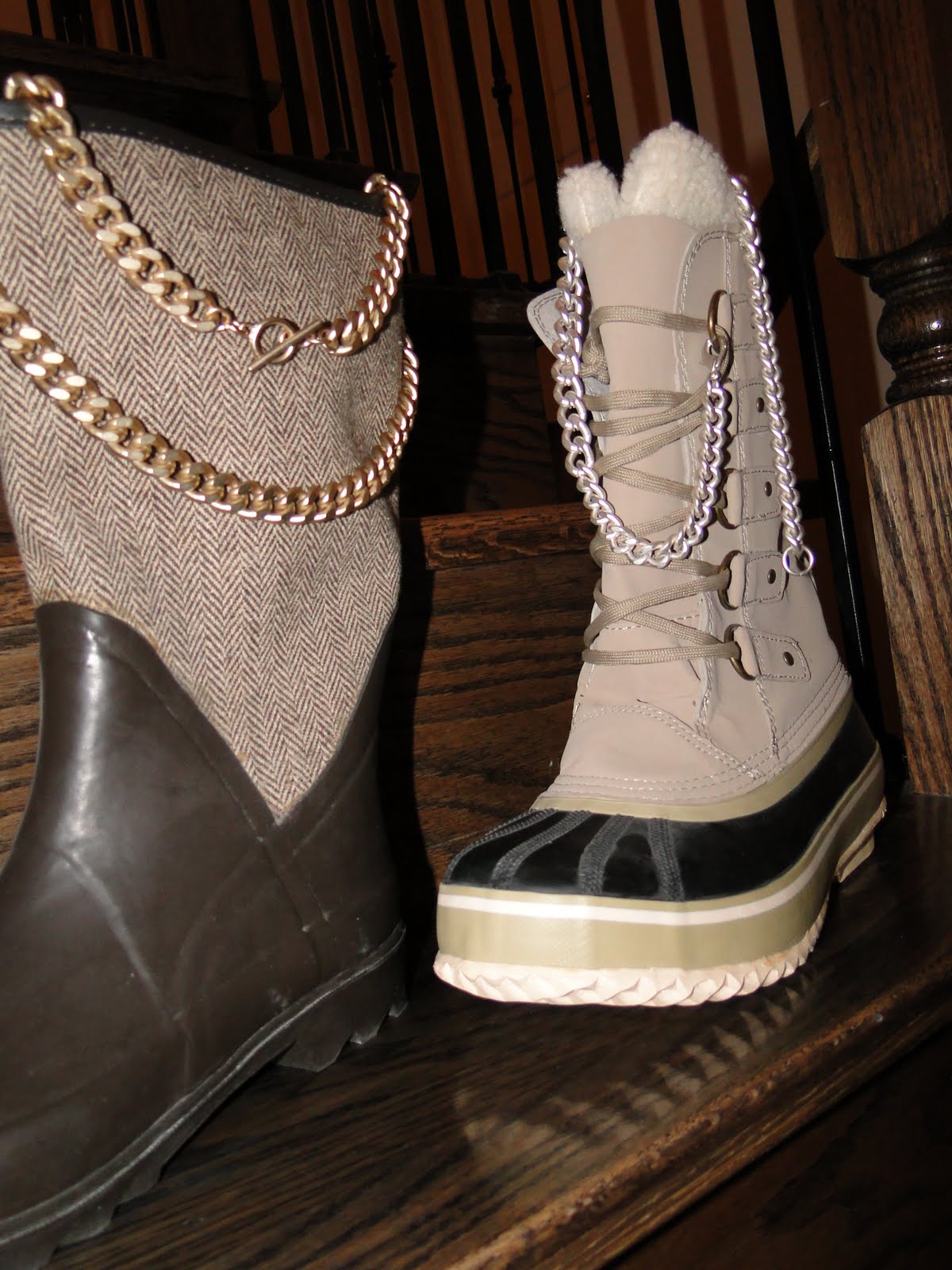 Brown Rain Boots: $16