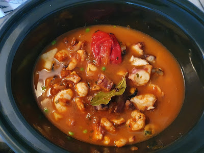 Guiso de patatas con pulpo en Crock Pot