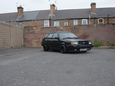 Its a Volvo 360 GLT. With up rated induction and custom straight through 