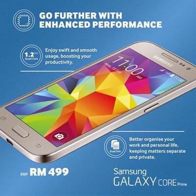 Samsung Galaxy Core Prime Sudah Dirilis