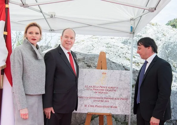 Prince Albert of Monaco and Peille (Alpes-Maritimes), is a village linked to the history of the Grimaldi family. Akris Punto wool short coat