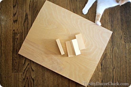 DIY shelf inside cabinet
