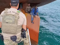 Nigerian stowaways survive 14-day trip across Atlantic on ship's rudder.